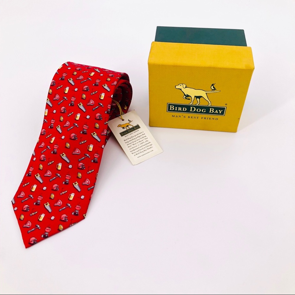 Bird Dog Bay Silk Tie Fathers Day Sports